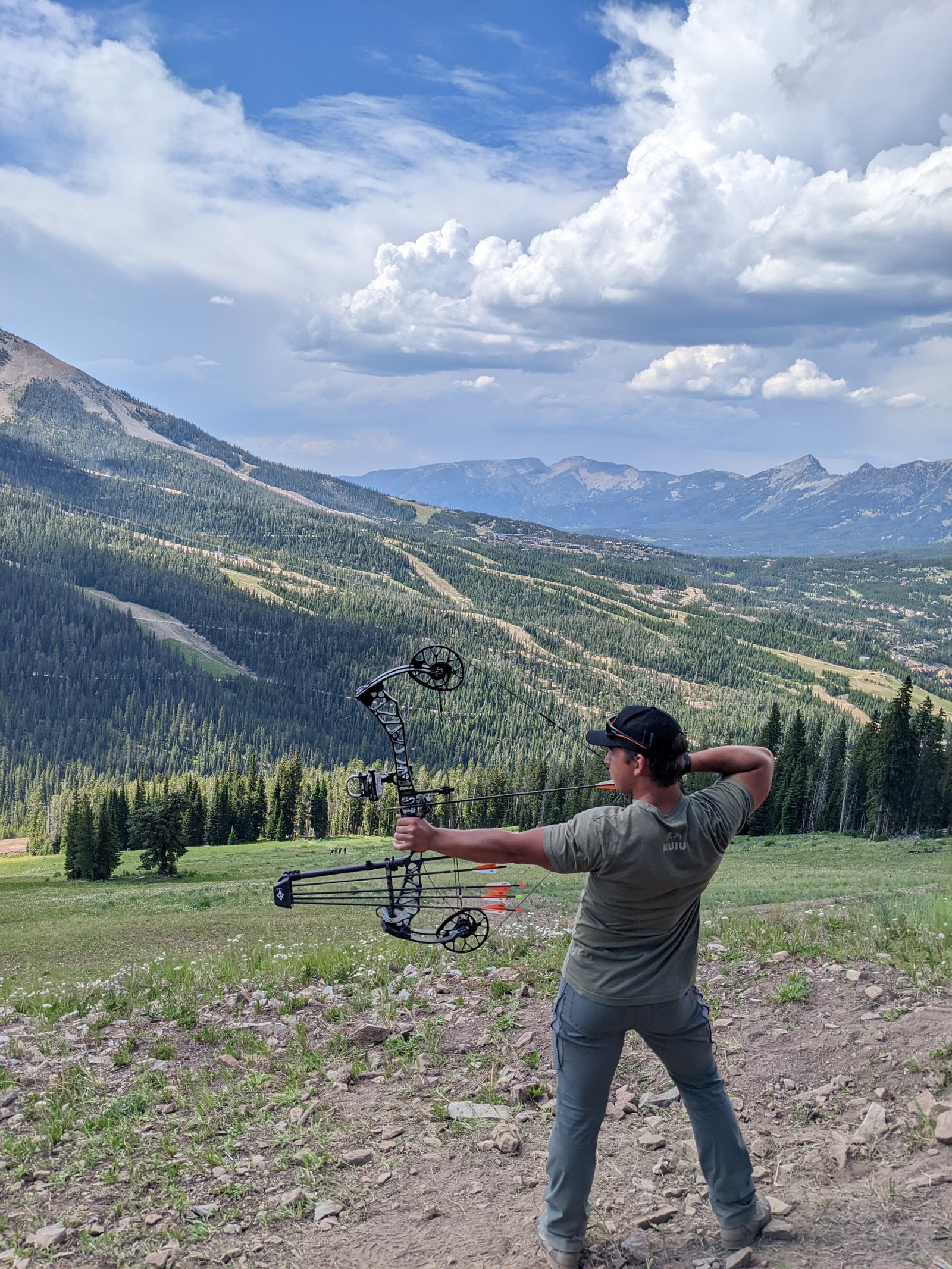 An archer in Big Sky, Montana