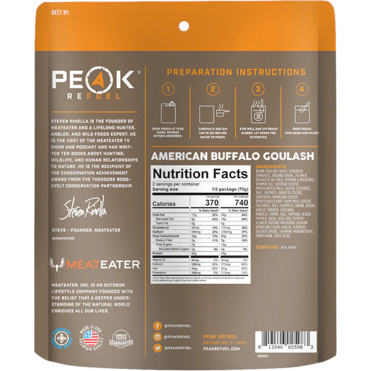 Peak Refuel MeatEater American Buffalo Goulash