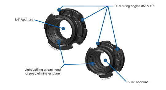 Hamskea RAPTOR PEEP Sight (Black)(Multiple Sizes)