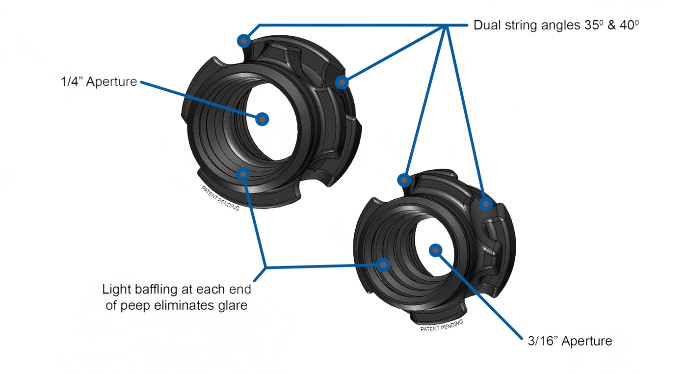 Hamskea RAPTOR PEEP Sight (Black)(Multiple Sizes)