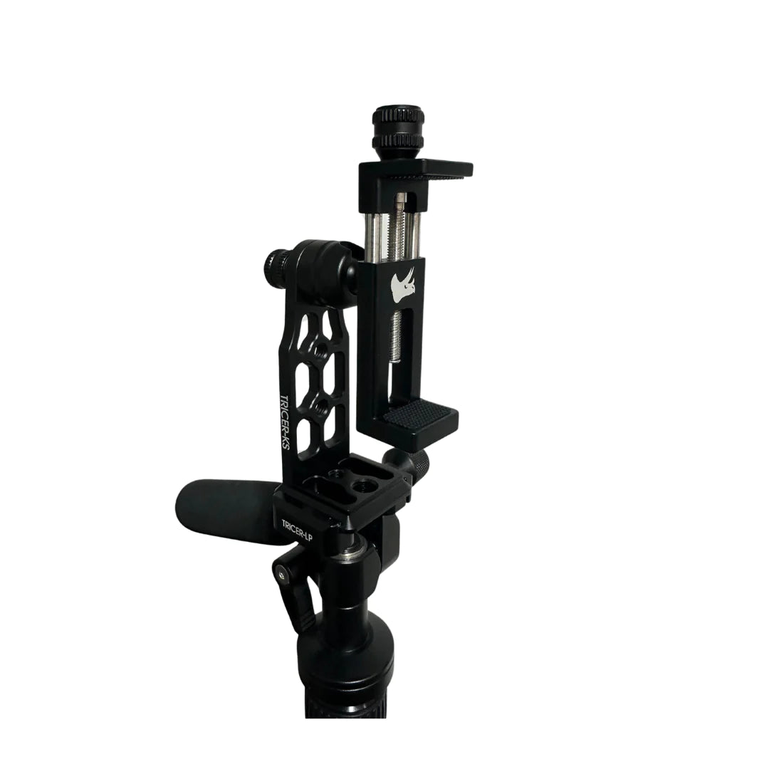 Tricer KS Phone Clamp on Tripod 45 Angle Studio View Tricer-KS