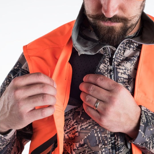 Sitka Ballistic Vest Blaze Orange Inside 