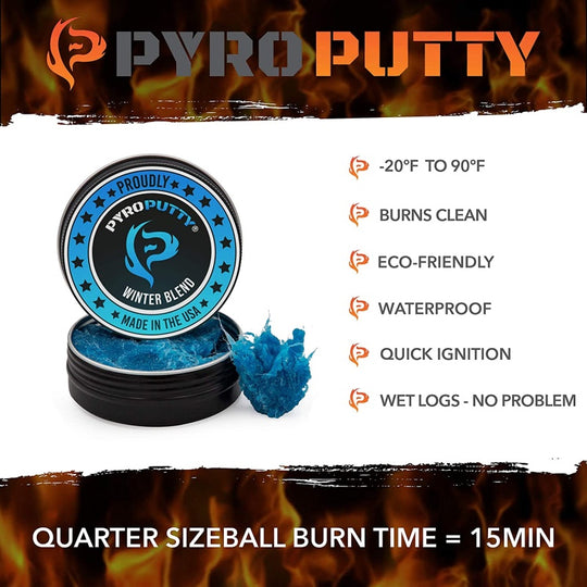 Pyro Putty Waterproof Fire Starter - 5 pack, 0.5oz Cans